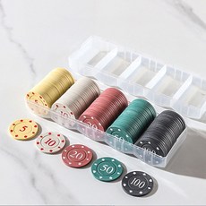 카지노칩 5색 포커침 홀덤침 라스베가스 마카오 100p B1109, 1개, 단품
