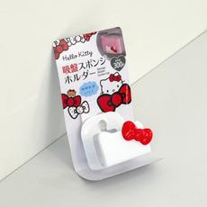 일본정품 헬로키티 흡착식 수세미 홀더 키친 정리 주방 수납 일본감성, 1개