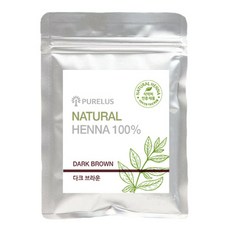 인도산 100 % 천연 헤나 가루 저자극 염색약, 다크브라운, 1개