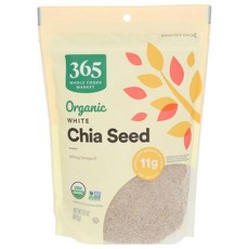 홀푸드 마켓 365 유기농 흰색 치아씨 425g 365 by Whole Foods Market Organic White Chia Seed 15 Ounce, 15온스(1팩), 1개
