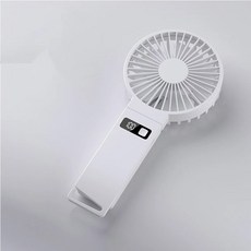 탁상용 선풍기 무소음 무선 미니 usb 충전형 사무실 디지털 선풍기 디스플레이 휴대용 US 접이식 음소거 데스크탑 미니 걸이식, WHITE