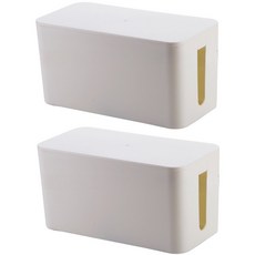 일상나눔 멀티탭 정리함 소형, 화이트, 2개