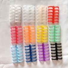 6공 루즈링 바인더링 제본링 30개 셀프제본 12color, 노랑30개, 16mm