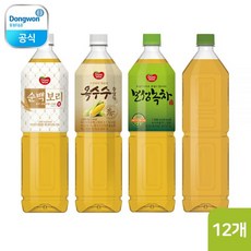 동원 순백보리차 / 옥수수수염차 / 보성녹차 / 무라벨 에코보리 1.5L 총 12개