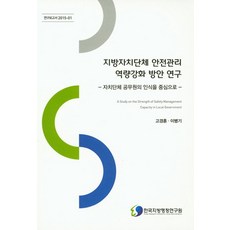 지방자치단체 안전관리 역량강화 방안 연구:자치단체 공무원의 인식을 중심으로, 한국지방행정연구원, 이병기