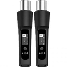 무선 XLR 블루투스 수신기 PA 스피커 믹서 및 라이브 사운드용 고음질 오디오 어댑터 OLED 디스플레이 14시간 배터리, Double