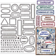 1개 DIY 스크랩북 사진 앨범 장식 카드 제작 스탬프 시트 필름 프레임 글자 패턴용 맞춤형 PVC 플라스틱 스탬프 (29.7x21cm), 투명색