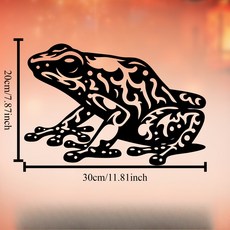 [스타일리시 개구리 금속 벽걸이] 철제 야외 정원 펜스 장식 내후성 파티 선물