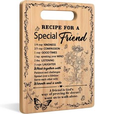 WARDOS 우정 선물 도마 베스트 프렌드 Bff Bestie 소울 시스터 선물 특별한 친구를 위한 레시피 주방용 대나무 도마, WARDOS 우정 선물 도마, 베스트 프렌드 Bff B