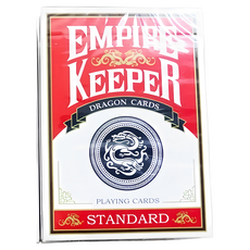 Empire Keeper 龍圖案撲克牌 標準款 專業級 遊戲紙牌, 磨砂紅 大字德州撲克牌 PVC材質