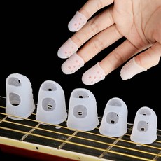 5종 칼림바 기타 손가락 골무 핑거 팁스 1세트 보호 실리콘