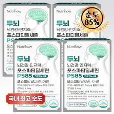 뉴트리나우 뇌건강 포스파티딜세린 순도 85% 뇌영양제 식약청 인정, 4개, 30g