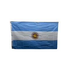 아르헨티나 국기 Argentina flag 90x150cm 폴리에스터 90g 금속 고리 이중 스티치 마감, 1개, BLUE+WHITE+TYELOW