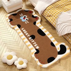 귀여운 캐릭터 카페트 부드러운 인조 캐시미어 침대 사이드 러그