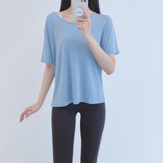 로라벨 샤인 쿨링 반팔 필라테스 요가 상의 티셔츠 옷 커버업 운동복 탑