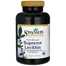 SWANSON 斯旺森 三倍強度卵磷脂軟膠囊 400mg, 1罐, 300顆
