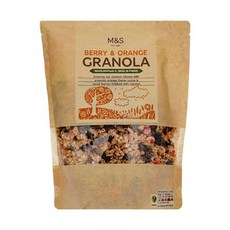 아침식사 그래놀라 통곡물 마크스 앤 스펜서 베리 & 오렌지 500g, 아침식사 그래놀라 통곡물 마크스 앤 스펜서 베리 & 오, 1개