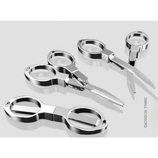 접이식 휴대용 가위 412, 1개, 실버