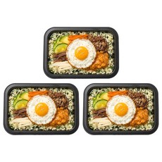 굿스푼 저당 강된장 비빔밥 양많은 300g 도시락 간편식 냉동 집밥 대용 당뇨 방학 설 명절 선물 임당 식단관리 3팩 / 6팩, 3개