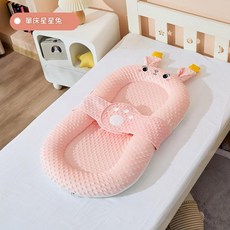 獅子造型新生兒床中床 多功能斜坡枕 防驚跳 防吐奶 仿真床中床 告別落地醒 0-12個月寶寶, 星星兔單床