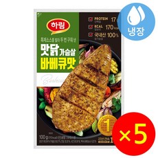 하림 맛닭가슴살 바베큐맛, 5개, 100g