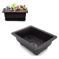 사각 슬릿 블랙 선인장 미니 다육이 화분