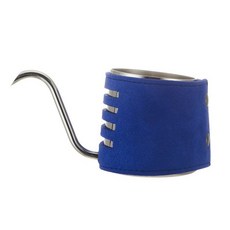 무손잡이 드립포트 350ml 오렌지 커피 주전자 워머, 블루 실버 200ml 뚜껑 없음, 1개, 1L