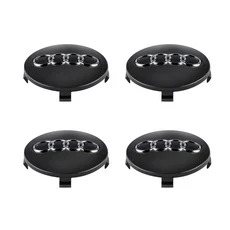 4pcs 59mm 아우디 엠블럼 허브 캡 자동차 휠 센터 휠 Huncaps 액세서리 아우디 Sline A1 A2 A3 A4 A8L S3 S, 02 black
