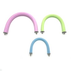 파스텔 샌디 라운드 발톱갈이 횃대 왕관 코뉴어 퀘이커 카이큐 뉴기니아 회색 아마존 앵무새 횟대, 소형(Φ2x18cm), 초록, 1개