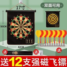 에어 다트 체육교구 벨벳 가정용 학교 교육용 체육교구 실내 장난감 양면자석보드, 6 17인치 양면 자석 다트 보드 +  강력한 자석 다, 1개
