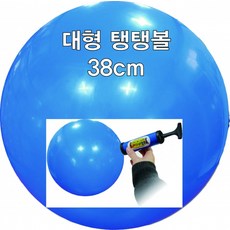 탱탱볼 대형탱탱볼 38CM 비치볼 물놀이공 짐볼 KC인증 [전진무역], 1개, 미니펌프