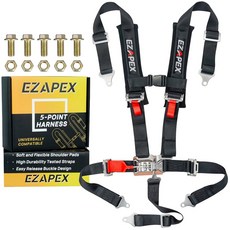 EZAPEX 5포인트 2인치 스트랩 업그레이드된 헤비 듀티 버클 메모리 폼 패딩이 있는