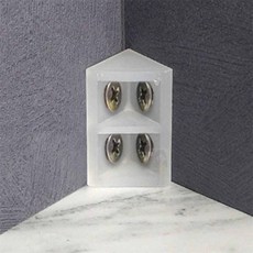 코너 브라켓 10개입 가구철물 고정용품 가구꺽쇠, 흰색, 10개