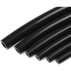 실리콘 진공 호스 키트 6개입 5피트 튜빙 1838 고성능 자동차 교체용 블랙, Black, 5 Feet (with