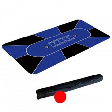 포커 테이블 매트 대형 방수 고무 패드 카드 게임 카지노 책상 덮개, 1개, 블루 8【수납 가방 증정】 120x60x0.2cm줄무늬