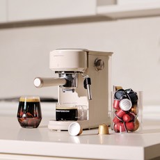 제니퍼룸 19bar 반자동 커피머신, 오트밀, JRK-SCM19F1OM