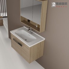 馬桶皇后 81cm 一體瓷盆防水浴櫃組, 1個, 瓷盆浴櫃不含龍頭, N/A, 不含龍頭