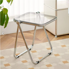 BCQ 아크릴 사이드 테이블 티테이블 거실 소파 접이식 테이블, 투명