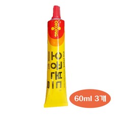 K마켓 오공본드 601T 60ml 노란본드 다용도 강력접착제, 3개