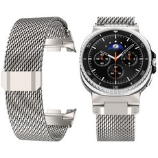 KADES 마그네틱 밀라노 루프 스트랩 갤럭시 워치 8 40mm 44mm/워치 8 클래식 46mm 강력한 자석 걸쇠가 있는 스테인리스 스틸 메시 갤럭시 워치 2025용 통, KADES 마그네틱 밀라노 루프 스트랩, 갤럭시 워치