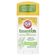 Arm & Hammer Essentials™ 천연 데오드라이저 함유 데오드란트 로즈메리 라벤더 71g(2.5oz), ArmHammerEssentials천연데오드라이저함유데, 71g, 1개