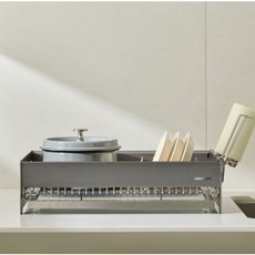 한샘 노블레스 오브제 식기건조대, 1단, 그레이 건조대, 1개