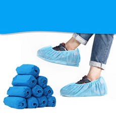 일회용부직포 신발커버 방수 논슬립 미끄럼방지 위생덧신 슈커버 신발용품 학교 행사용, 일반_파랑, 100개