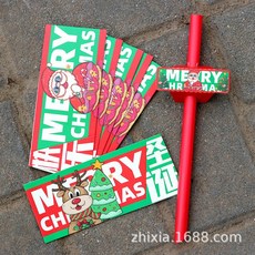 臺灣熱賣爆款一次性奶茶杯萬聖節聖誕節主題咖啡杯擺攤網紅適用南瓜蝙蝠吸管外賣套裝, 聖誕快樂手柄杯套100張, 1個