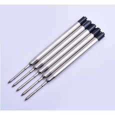 [마치]고급 볼펜 유성리필심 1.0mm, 검정색심, 5개
