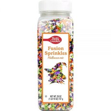 Betty Crocker Fusion Sprinkles 할로윈 믹스 으스스한 블랙 오렌지 그린 & 퍼플 스프링클 간식 쿠키 및 케이크 장식용 - 768.6ml(26온스
