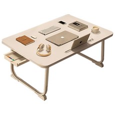 헤임아로 다용도 접이식 서랍형 베드 테이블 60, 화이트