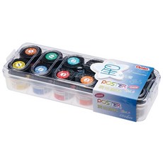 PENTEL 飛龍 水彩廣告顏料 12色盒裝 色彩鮮明 平塗佳 美術繪畫顏料組, 12cc, 12