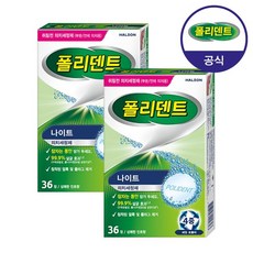 나이트 의치 세정제 36정 2개 폴리덴트