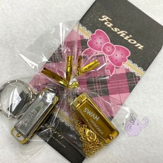 天鵝牌 SW4 四孔八音迷你小口琴/鑰匙扣 (2入), 詳見包裝, 詳見包裝, 詳見包裝, 項鍊款-銀色